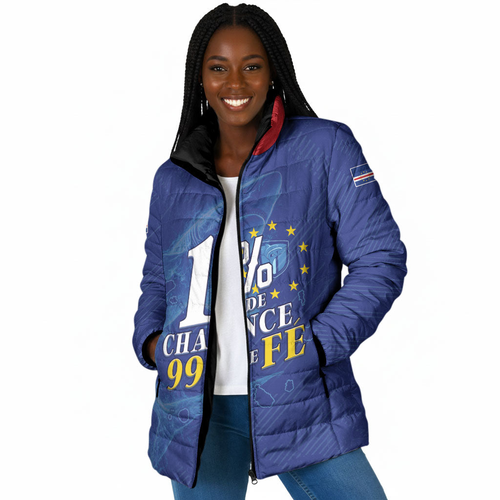 Custom Cape Verde Football Padded Jacket Blue Sharks Still Undefeated