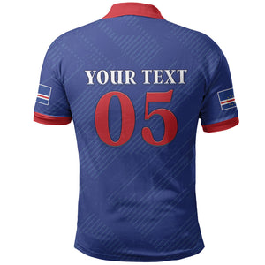 Custom Cape Verde Football Polo Shirt Blue Sharks Still Undefeated