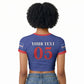 Custom Cape Verde Football Raglan Cropped T shirt Blue Sharks Still Undefeated