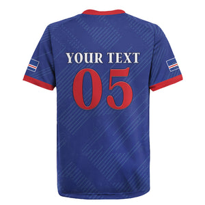 Custom Cape Verde Football Rugby Jersey Blue Sharks Still Undefeated