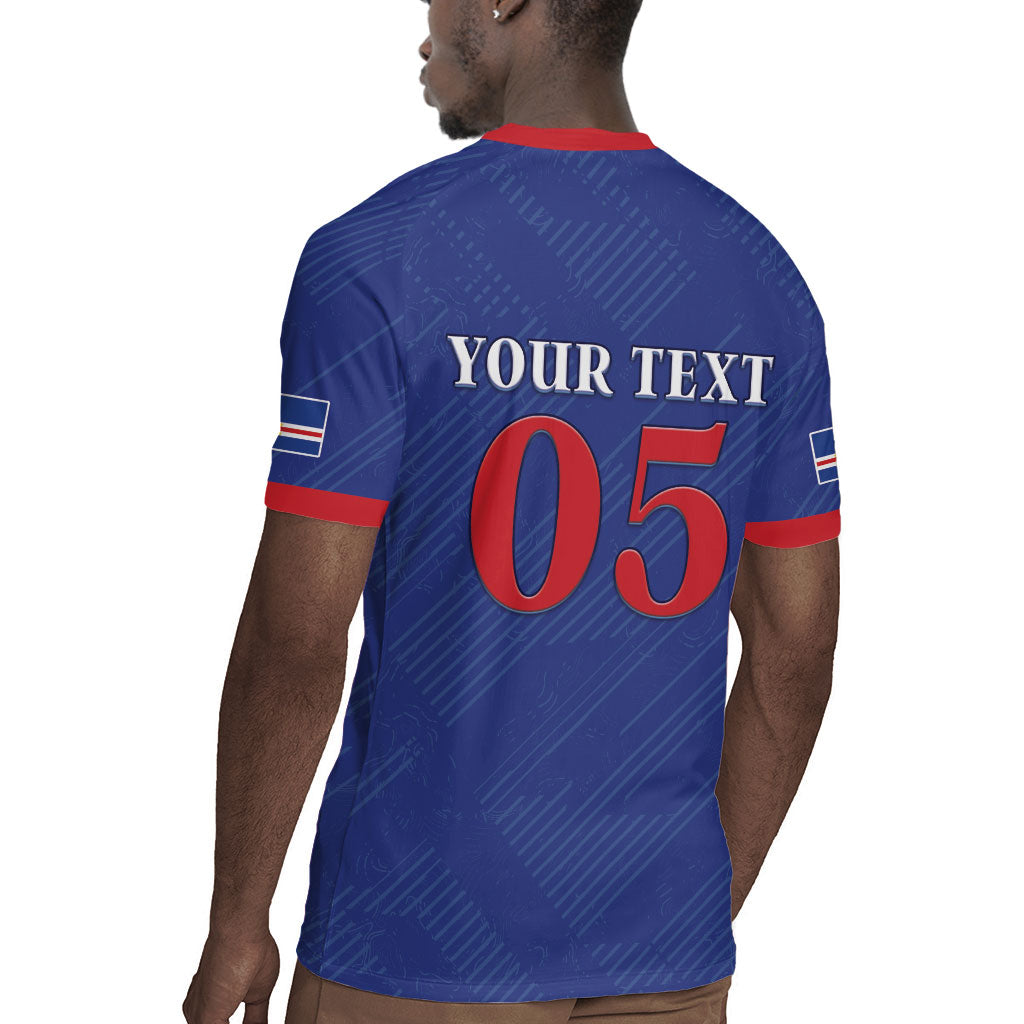 Custom Cape Verde Football Rugby Jersey Blue Sharks Still Undefeated