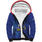 Custom Cape Verde Football Sherpa Hoodie Blue Sharks Still Undefeated