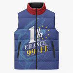 Custom Cape Verde Football Sleeveless Puffer Jacket Blue Sharks Still Undefeated