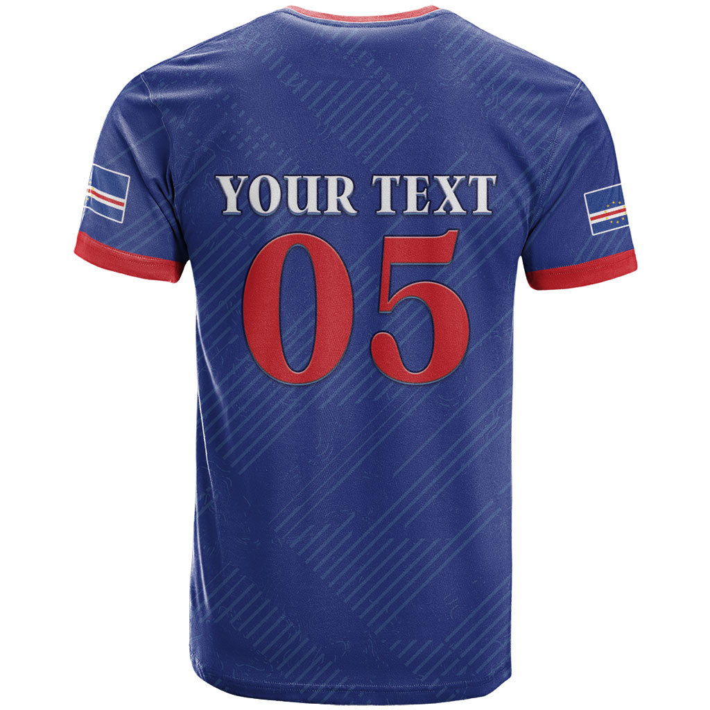 Custom Cape Verde Football T shirt Blue Sharks Still Undefeated