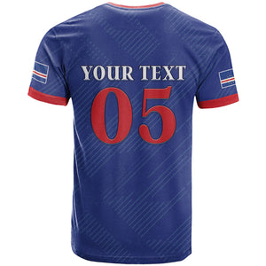 Custom Cape Verde Football T shirt Blue Sharks Still Undefeated