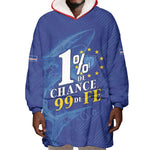 Custom Cape Verde Football Wearable Blanket Hoodie Blue Sharks Still Undefeated