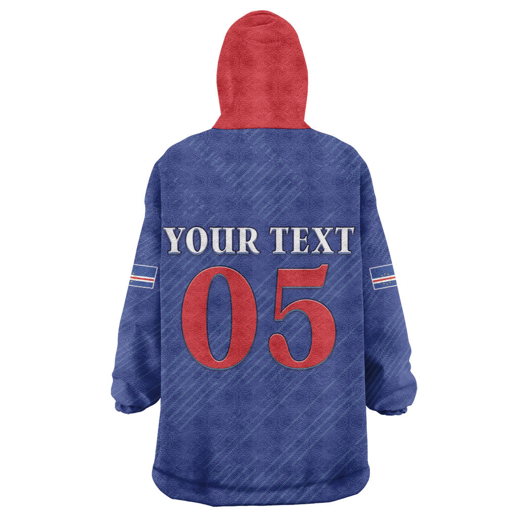 Custom Cape Verde Football Wearable Blanket Hoodie Blue Sharks Still Undefeated
