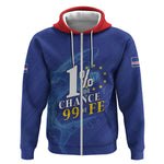 Custom Cape Verde Football Zip Hoodie Blue Sharks Still Undefeated