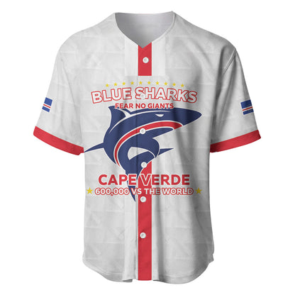 Custom Cabo Verde Baseball Jersey Blue Sharks Fear No Giants