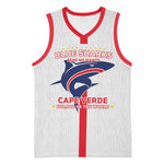 Custom Cabo Verde Basketball Jersey Blue Sharks Fear No Giants