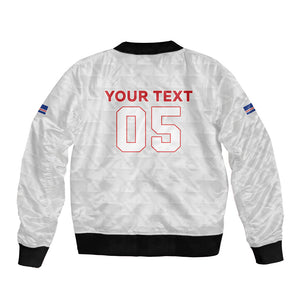 Custom Cabo Verde Bomber Jacket Blue Sharks Fear No Giants