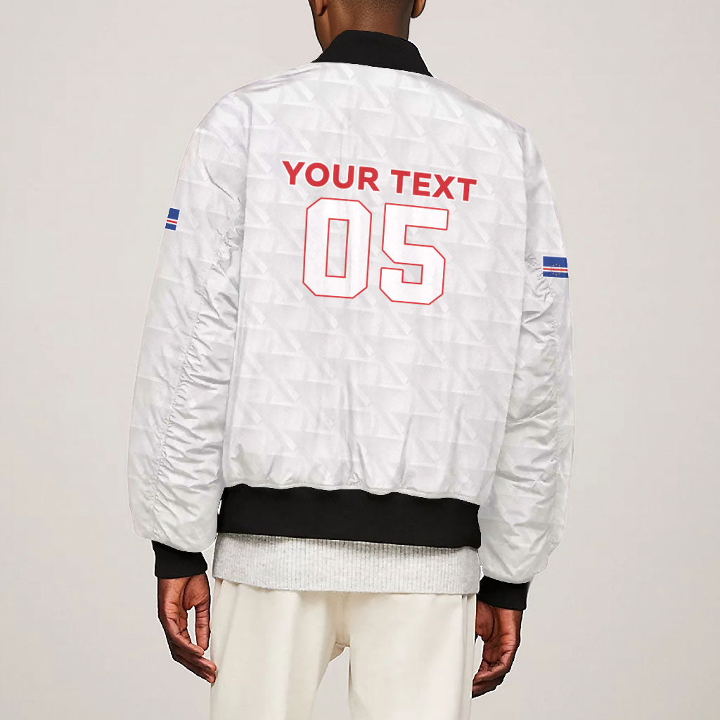 Custom Cabo Verde Bomber Jacket Blue Sharks Fear No Giants
