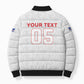 Custom Cabo Verde Bomber Puffer Jacket Blue Sharks Fear No Giants