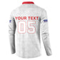 Custom Cabo Verde Button Sweatshirt Blue Sharks Fear No Giants