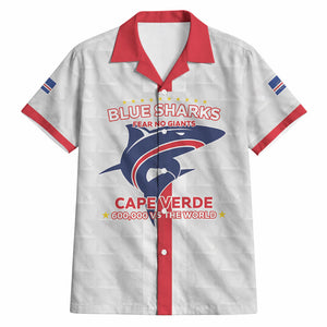 Custom Cabo Verde Hawaiian Shirt Blue Sharks Fear No Giants