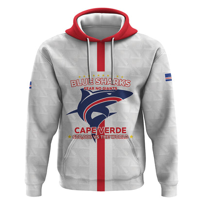 Custom Cabo Verde Hoodie Blue Sharks Fear No Giants