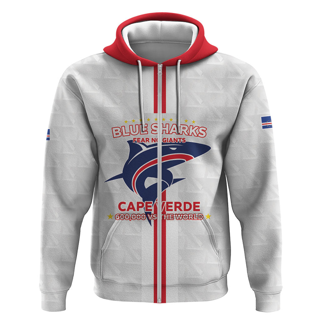 Custom Cabo Verde Hoodie Blue Sharks Fear No Giants