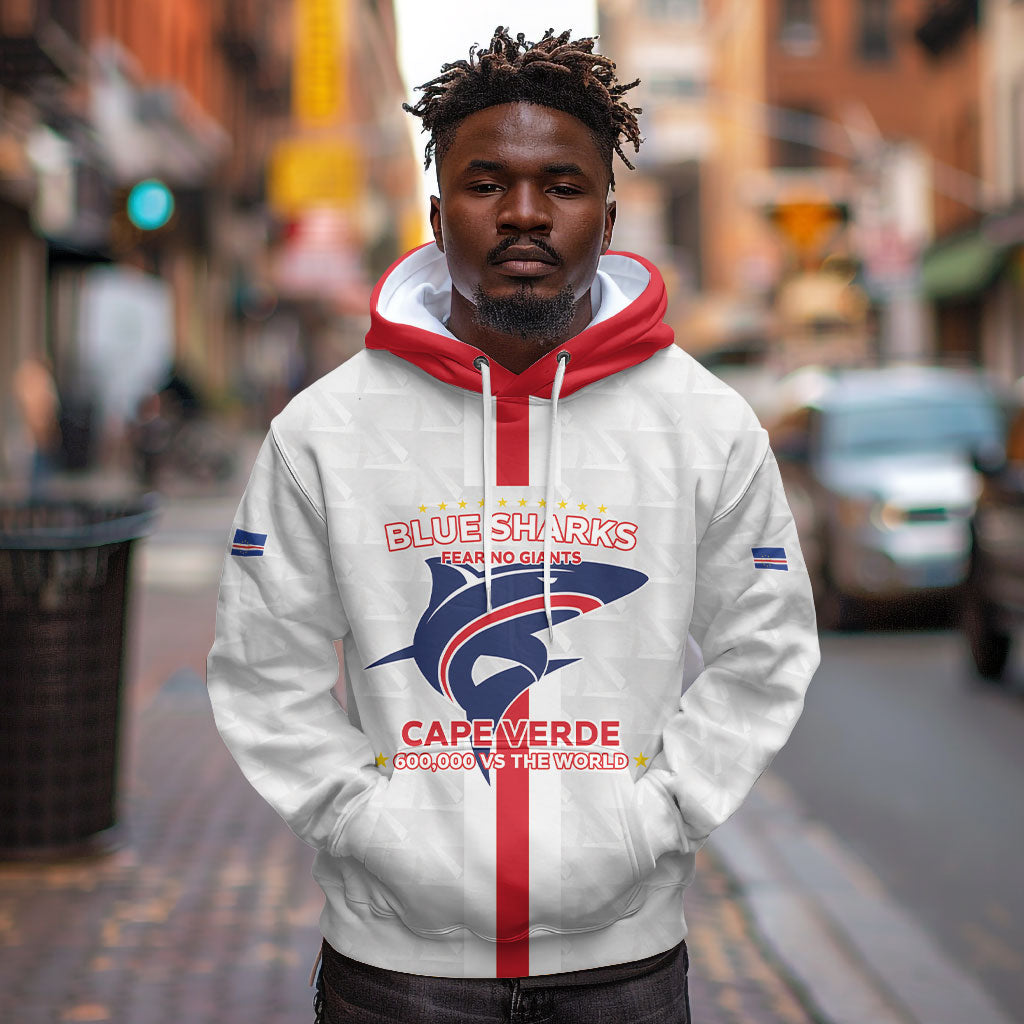 Custom Cabo Verde Hoodie Blue Sharks Fear No Giants