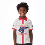 Custom Cabo Verde Kid Polo Shirt Blue Sharks Fear No Giants
