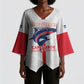 Custom Cabo Verde Kimono Sleeve Blouse Blue Sharks Fear No Giants