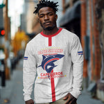 Custom Cabo Verde Long Sleeve Shirt Blue Sharks Fear No Giants