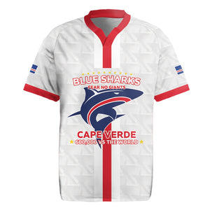 Custom Cabo Verde Rugby Jersey Blue Sharks Fear No Giants