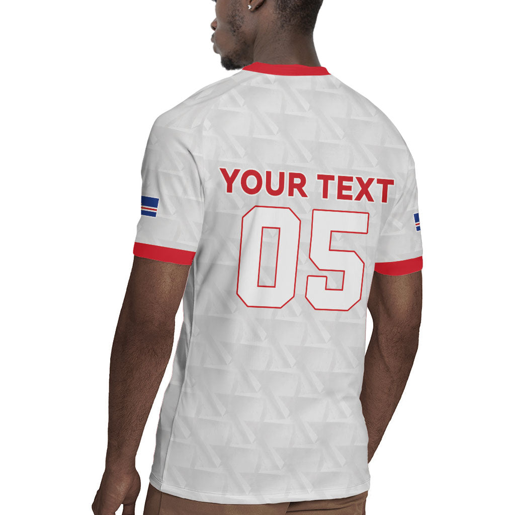 Custom Cabo Verde Rugby Jersey Blue Sharks Fear No Giants