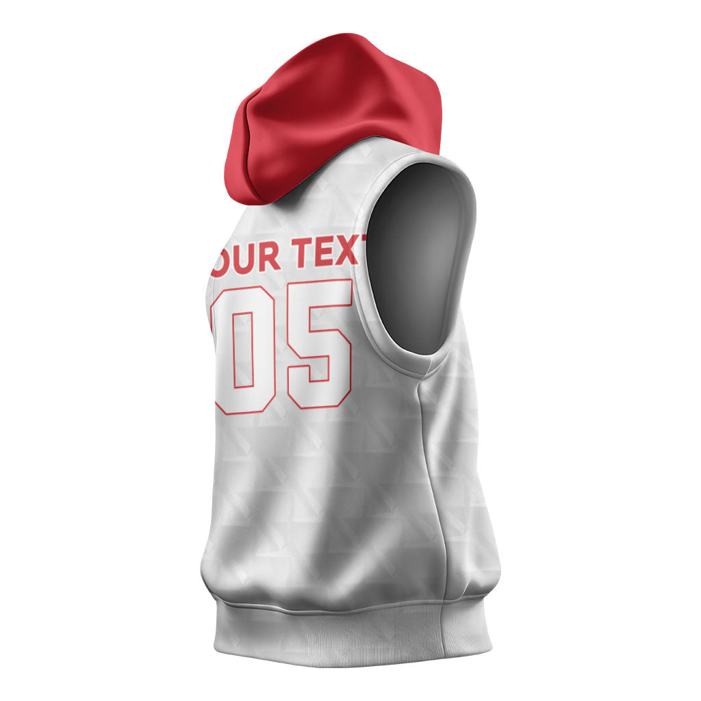 Custom Cabo Verde Sleeveless Hoodie Blue Sharks Fear No Giants