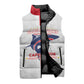 Custom Cabo Verde Sleeveless Puffer Jacket Blue Sharks Fear No Giants