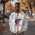 Custom Cabo Verde Sweatshirt Blue Sharks Fear No Giants