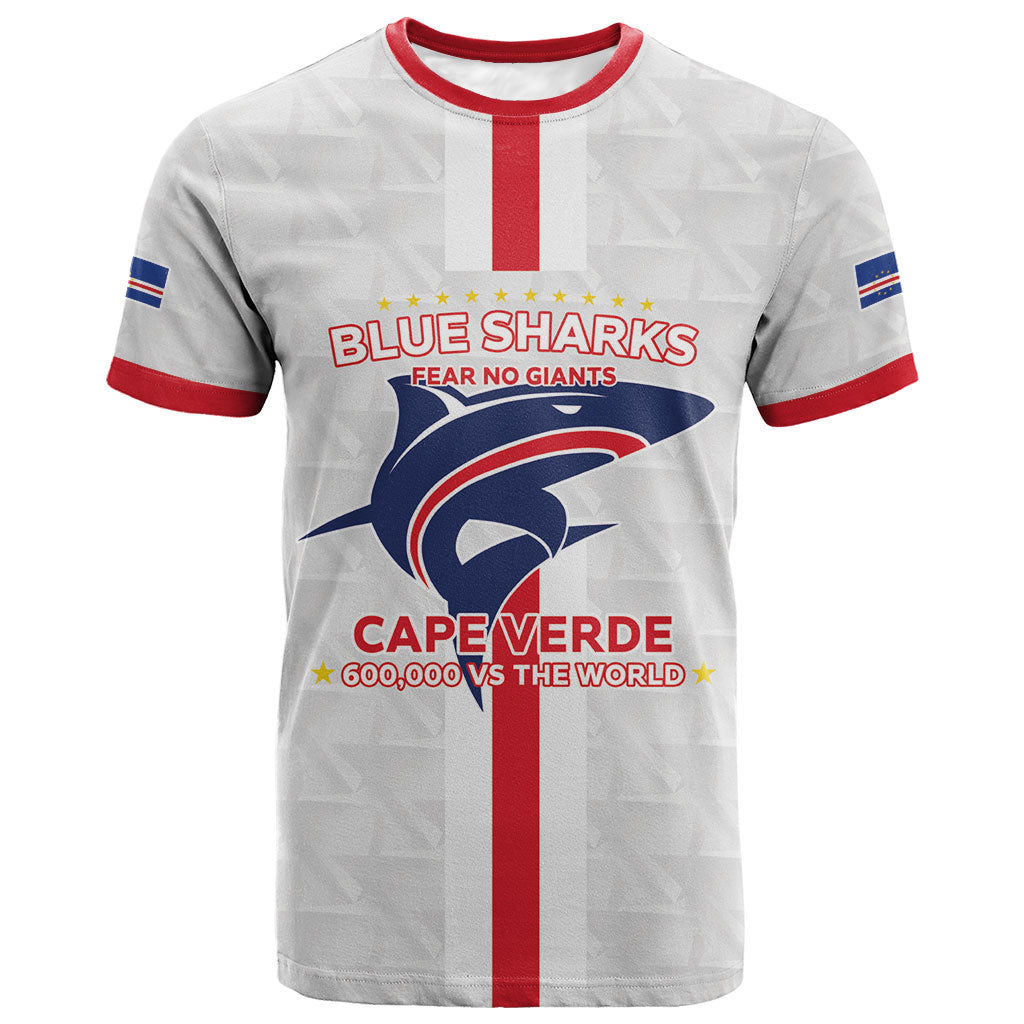 Custom Cabo Verde T shirt Blue Sharks Fear No Giants