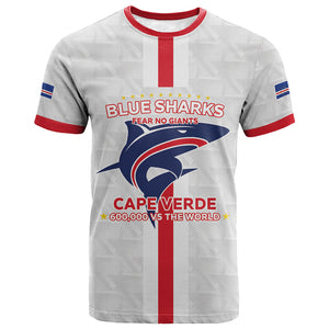Custom Cabo Verde T shirt Blue Sharks Fear No Giants