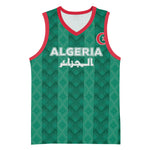 Custom Algeria Football 2026 Basketball Jersey Algerian Geometric Patterns