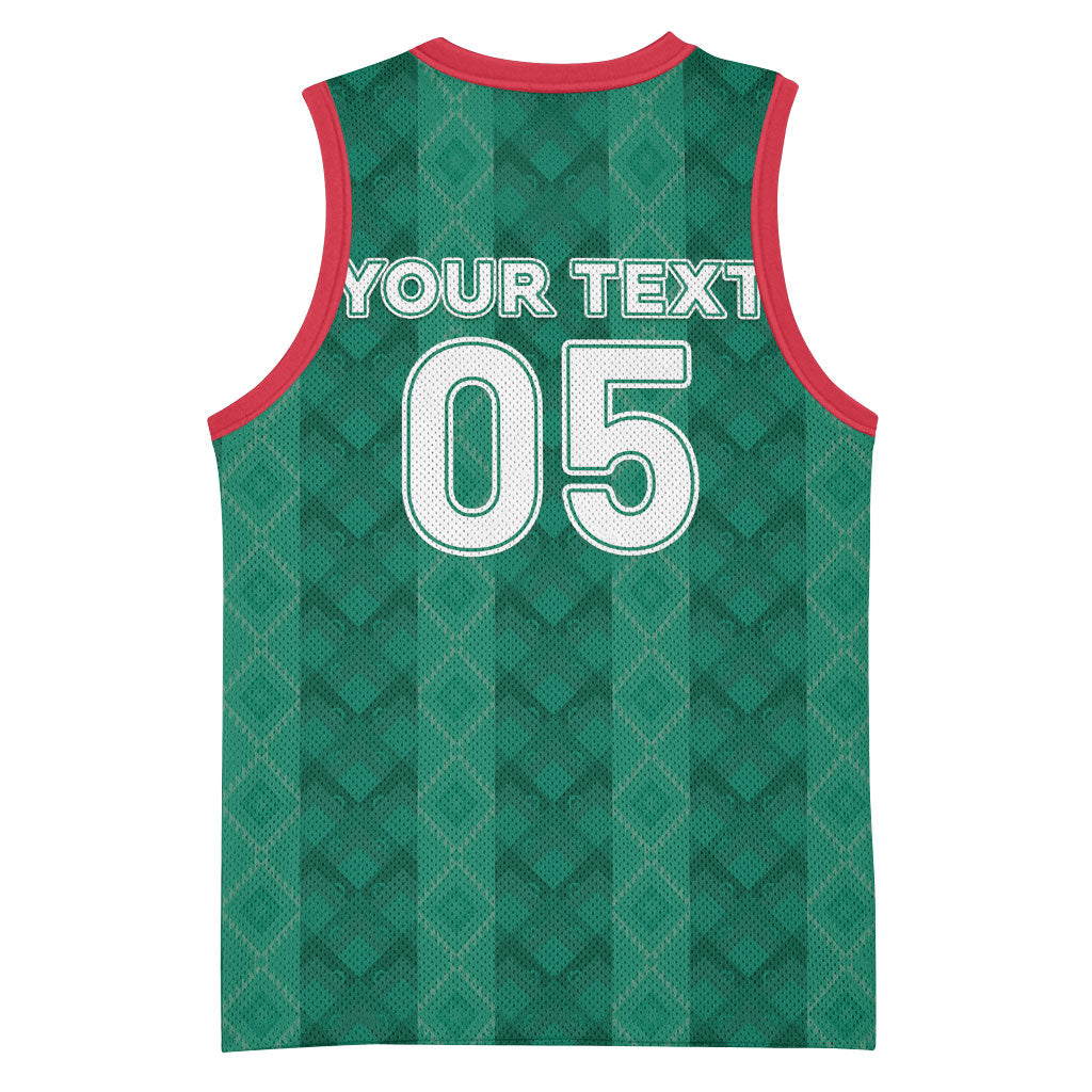 Custom Algeria Football 2026 Basketball Jersey Algerian Geometric Patterns