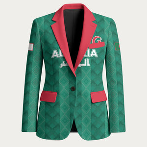 Custom Algeria Football 2026 Blazer Algerian Geometric Patterns
