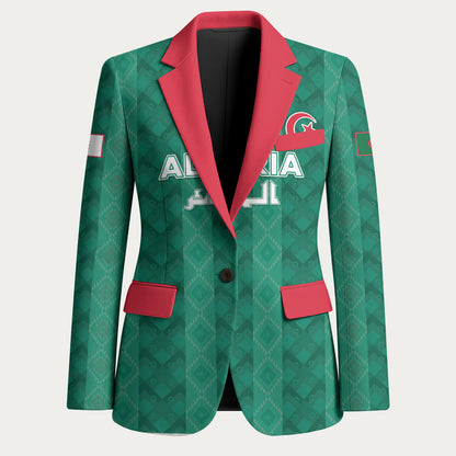 Custom Algeria Football 2026 Blazer Algerian Geometric Patterns