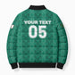 Custom Algeria Football 2026 Bomber Puffer Jacket Algerian Geometric Patterns