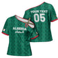 Custom Algeria Football 2026 Cross Shoulder Shirt Algerian Geometric Patterns