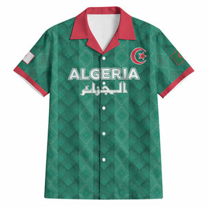 Custom Algeria Football 2026 Hawaiian Shirt Algerian Geometric Patterns