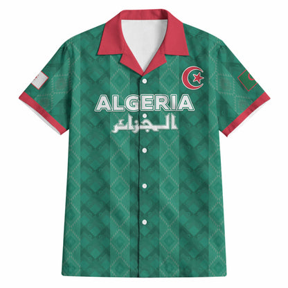 Custom Algeria Football 2026 Hawaiian Shirt Algerian Geometric Patterns