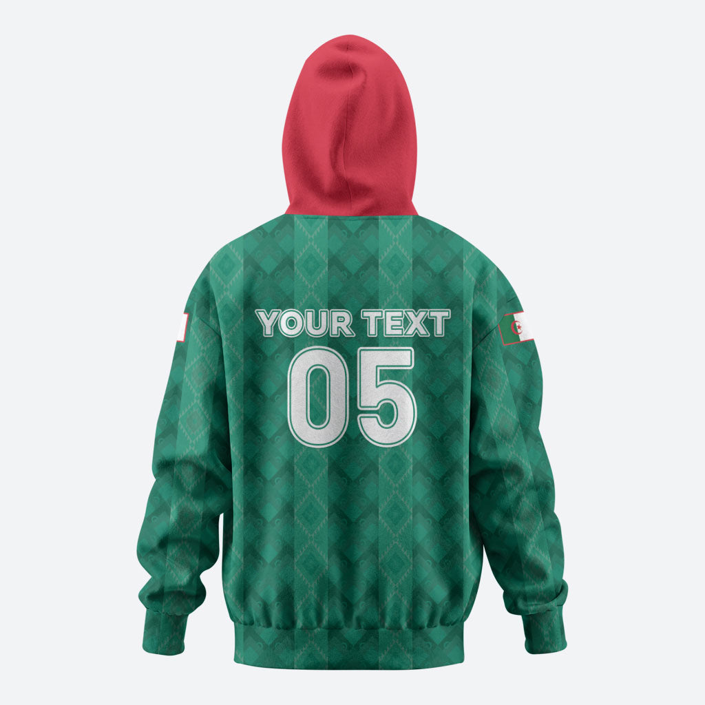 Custom Algeria Football 2026 Hoodie Algerian Geometric Patterns