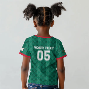 Custom Algeria Football 2026 Kid T shirt Algerian Geometric Patterns