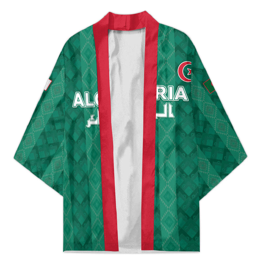 Custom Algeria Football 2026 Kimono Algerian Geometric Patterns