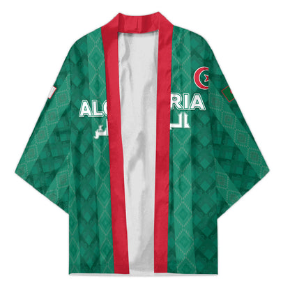 Custom Algeria Football 2026 Kimono Algerian Geometric Patterns
