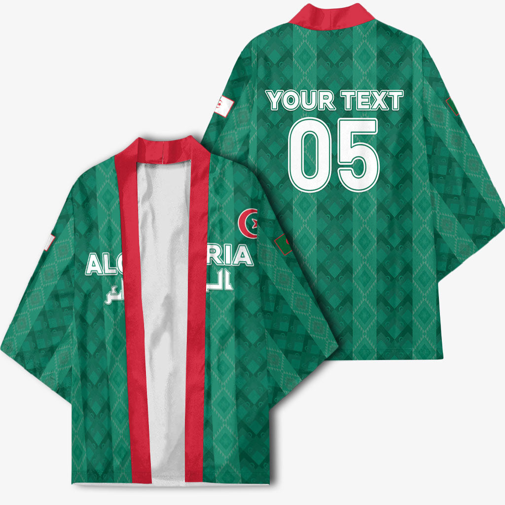 Custom Algeria Football 2026 Kimono Algerian Geometric Patterns