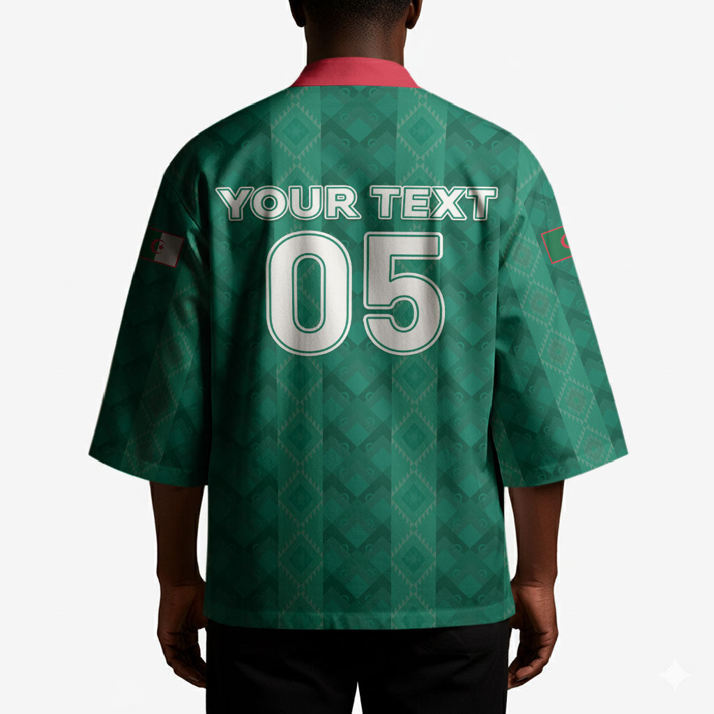 Custom Algeria Football 2026 Kimono Algerian Geometric Patterns