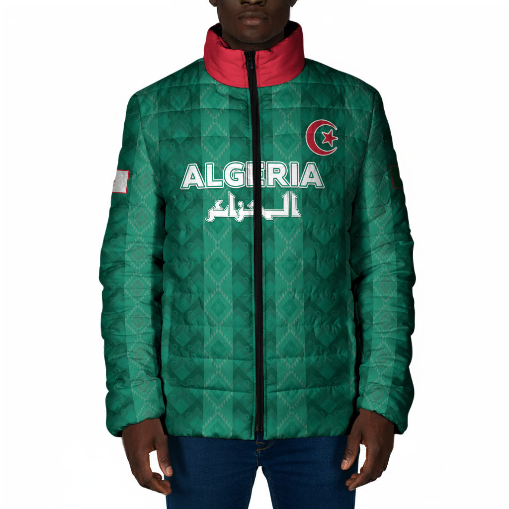 Custom Algeria Football 2026 Padded Jacket Algerian Geometric Patterns