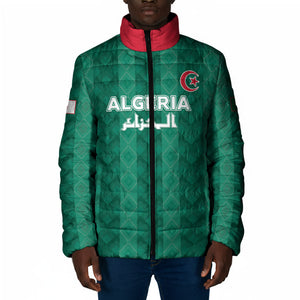 Custom Algeria Football 2026 Padded Jacket Algerian Geometric Patterns