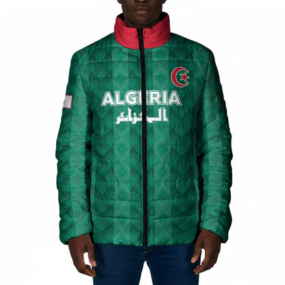 Custom Algeria Football 2026 Padded Jacket Algerian Geometric Patterns