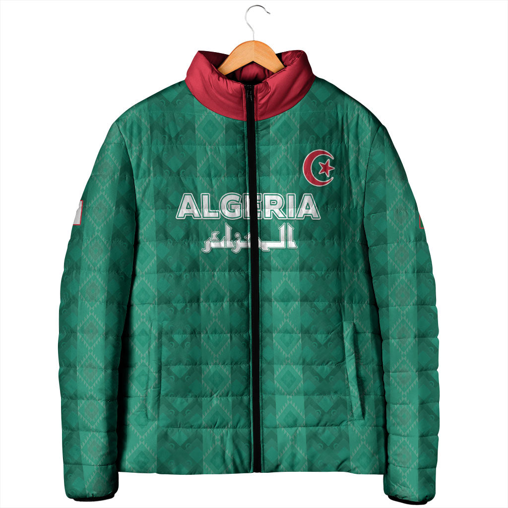Custom Algeria Football 2026 Padded Jacket Algerian Geometric Patterns